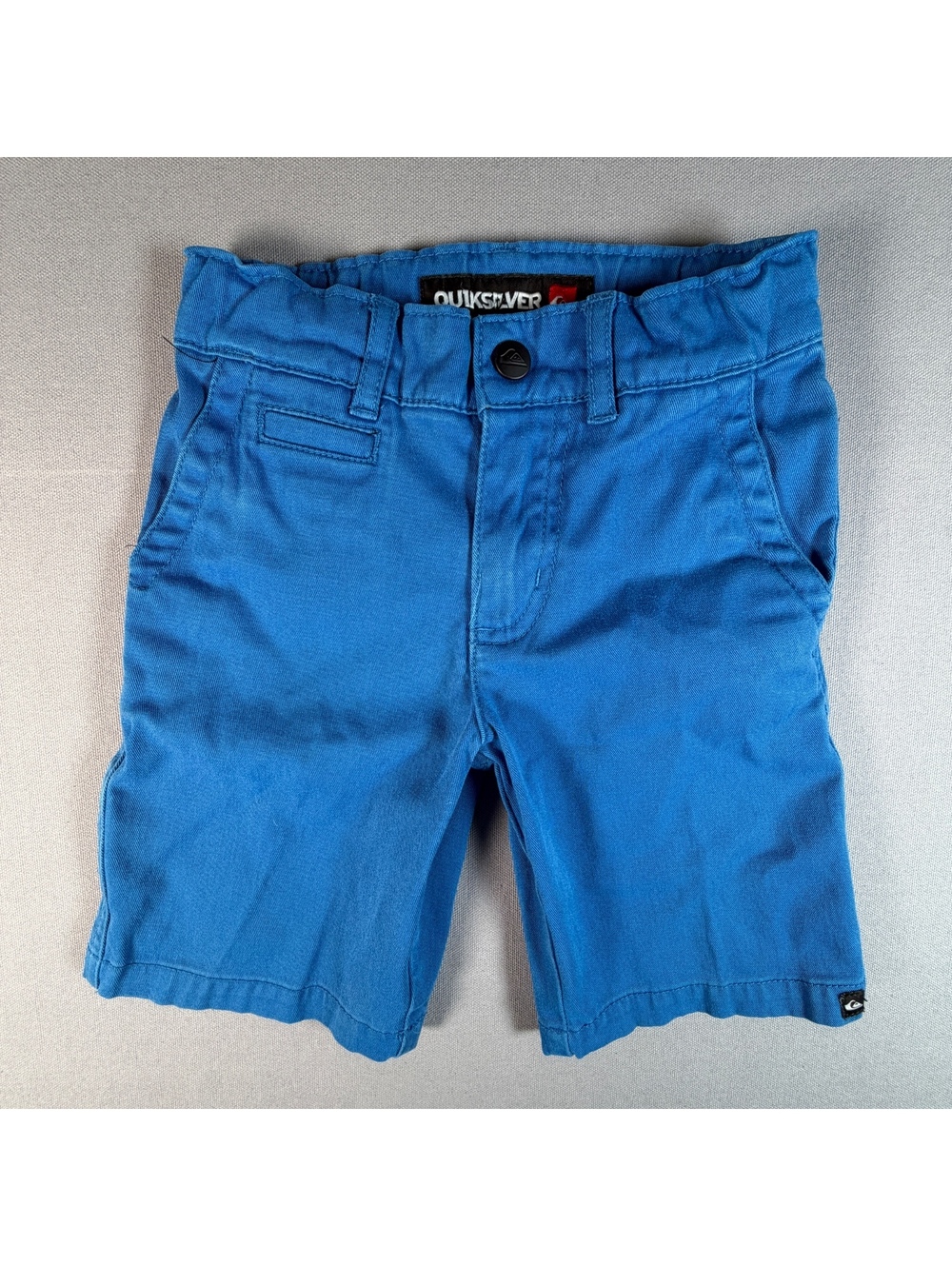 Quiksilver Shorts Boys 4T Blue Chino Skate Surf Adjustable Waist 19x7